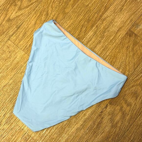 J. Crew Blue High Rise Bikini Bottom Size Medium - Picture 4 of 7